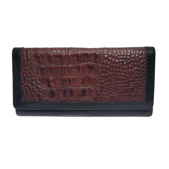 Vintage Brahmin leather crocodile wallet - Picture 1 of 5